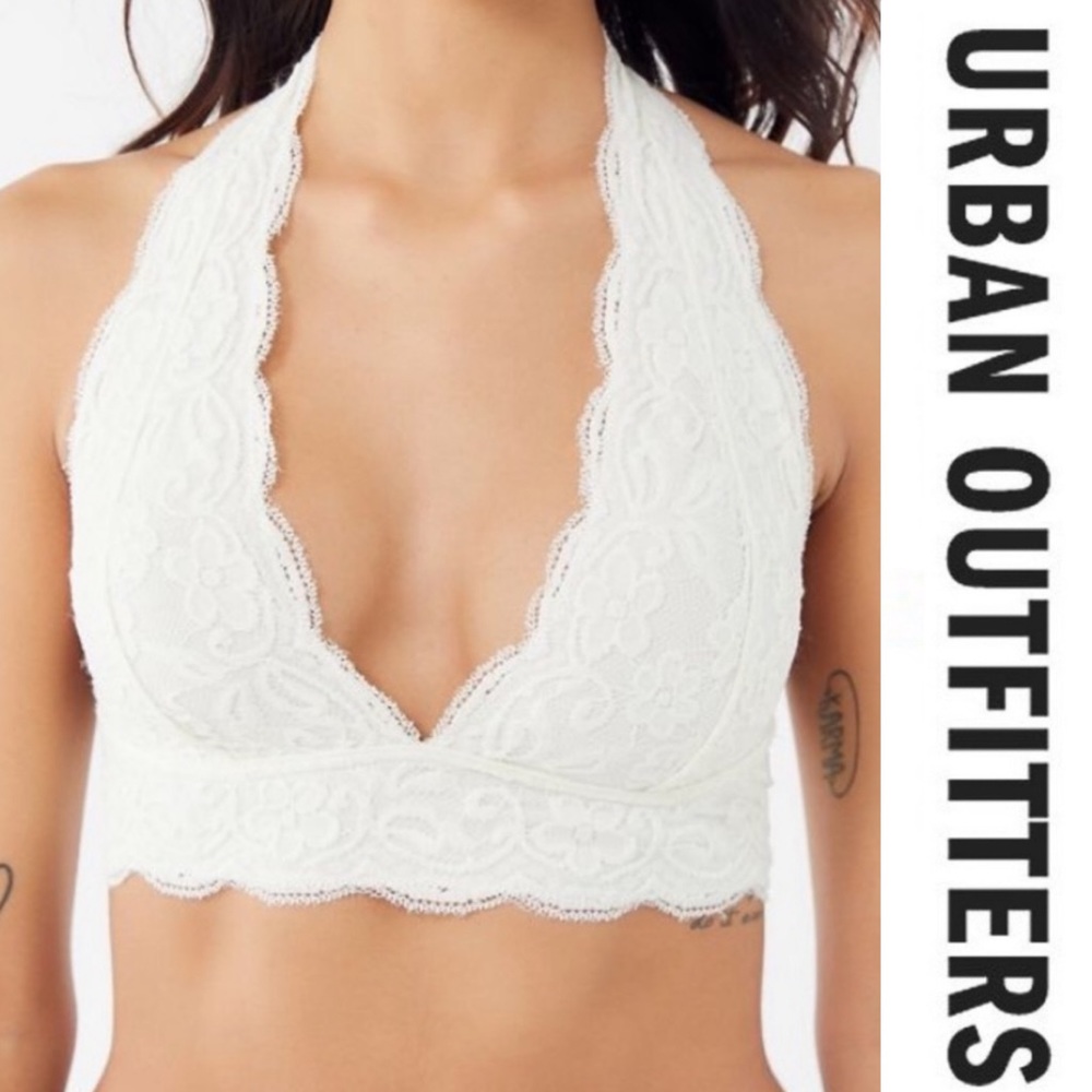UO Cream Out from Under Lace Bralette